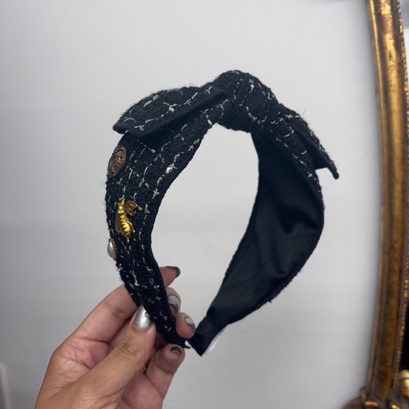 Coco Ribbon Bow Tweed Headband main image 4